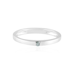 Bague en argent et Diamant I3 bleu ciel