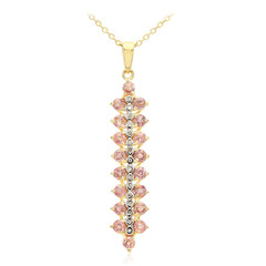 Collier en or et Saphir Padparadscha non chauffé (AMAYANI)