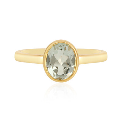 Bague en argent et Améthyste verte