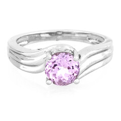 Bague en argent et Kunzite du Brésil