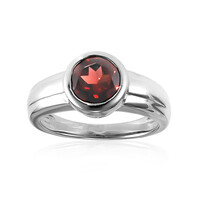 Bague en argent et Grenat du Mozambique