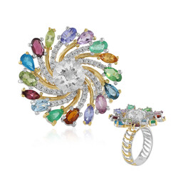 Bague en argent et Quartz blanc (Gems en Vogue)