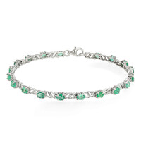 Bracelet en argent et Emeraude de Zambie