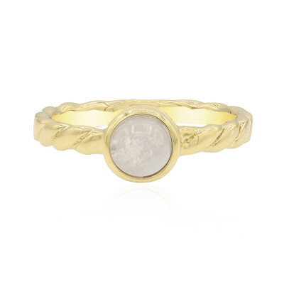 Bague en argent et Pierre de Lune arc-en-ciel