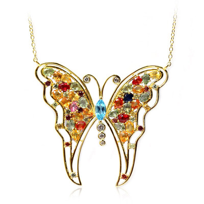 Collier en argent et Topaze bleu Suisse (Dallas Prince Designs)