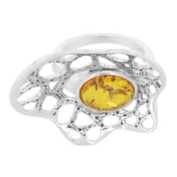 Bague en argent et Ambre