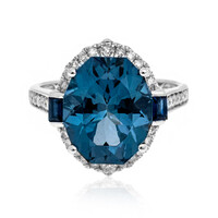 Bague en or et Topaze bleu de Londres