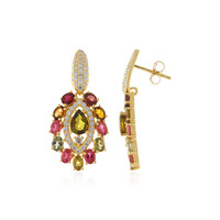 Boucles d'oreilles en argent et Tourmaline