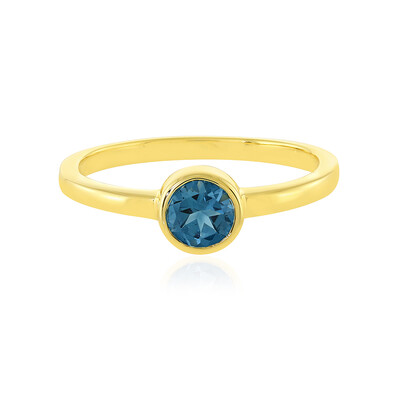 Bague en argent et Topaze bleu de Londres