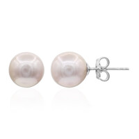Boucles d'oreilles en argent et Perle Ming de couleur pourpre (TPC)