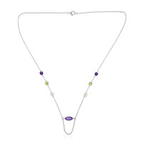 Collier en argent et Améthyste de Zambie (de Melo)