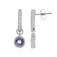 Boucles d'oreilles en argent et Tanzanite