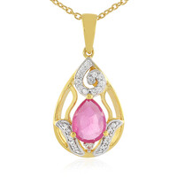 Collier en argent et Saphir rose de Madagascar