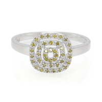 Bague en argent et Diamant fantaisie