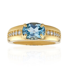 Bague en argent et Topaze bleu ciel