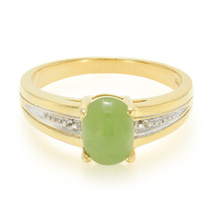 Bague en argent et Chrysoprase impériale
