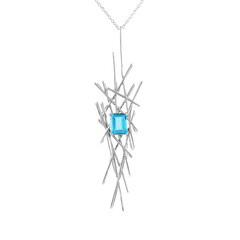 Collier en argent et Topaze Paraiba