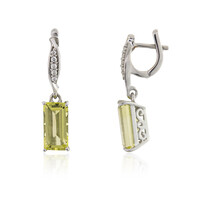 Boucles d'oreilles en argent et Quartz de l'Ouro Verde