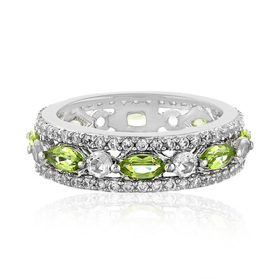Bague en argent et Péridot