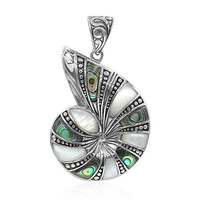 Pendentif en argent et Coquillage d'Abalone (Art of Nature)