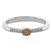 Bague en argent et Diamant chocolat I2