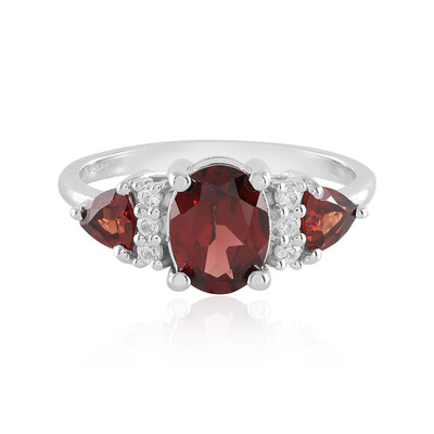 Bague en argent et Grenat d'Inde