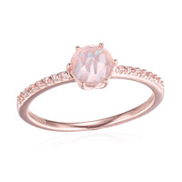 Bague en argent et Quartz rose