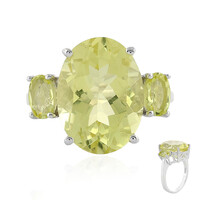 Bague en argent et Quartz citron