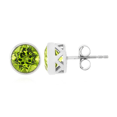 Boucles d'oreilles en argent et Péridot du Jilin