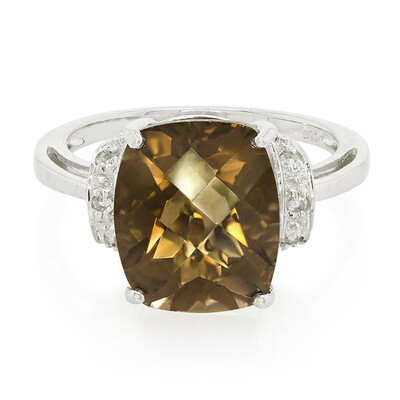 Bague en argent et Quartz fumé