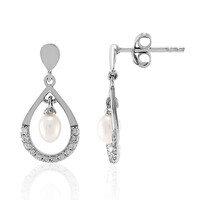 Boucles d'oreilles en argent et Perle de culture d'eau douce
