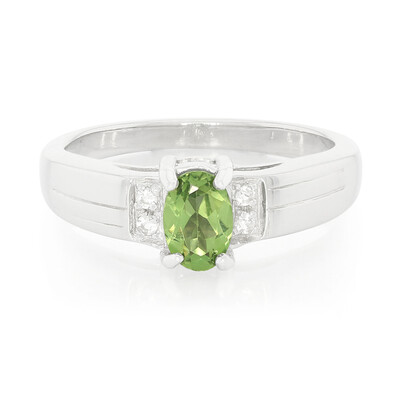 Bague en argent et Apatite de Russie
