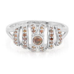 Bague en argent et Diamant fantaisie