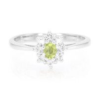 Bague en argent et Péridot de Mandchourie