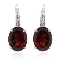 Boucles d'oreilles en argent et Grenat du Mozambique
