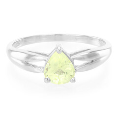 Bague en argent et Chrysobéryl du Brésil