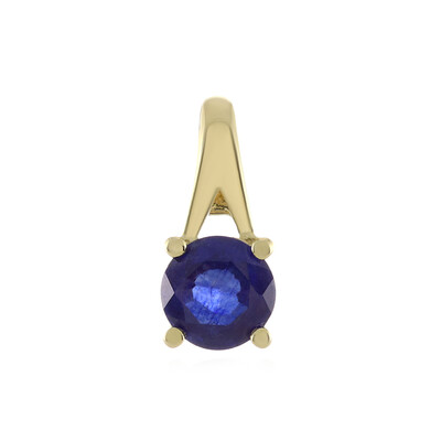 Pendentif en or et Saphir bleu de Madagascar