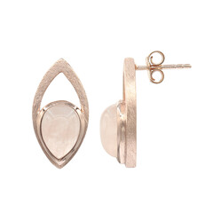 Boucles d'oreilles en argent et Quartz rose