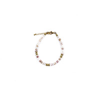 Bracelet en argent et Opale rose des Andes