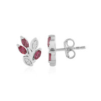 Boucles d'oreilles en argent et Tourmaline rose
