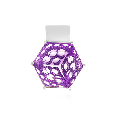 Pendentif en argent et Améthyste Rose de France