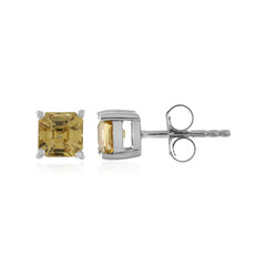 Boucles d'oreilles en argent et Zircon jaune