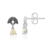 Boucles d'oreilles en argent et Opale blanche