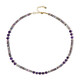 Collier en argent et Saphir mystique  (Riya)