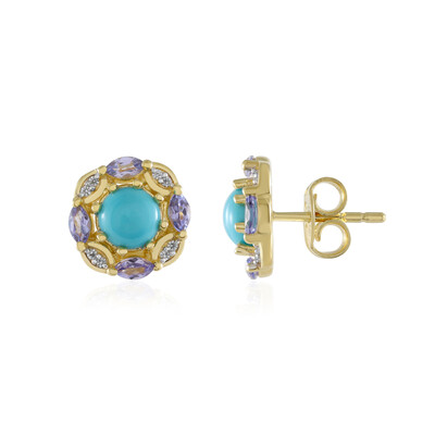 Boucles d'oreilles en argent et Turquoise Sleeping Beauty