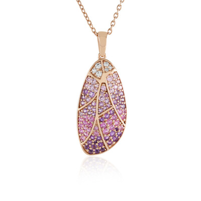 Collier en argent et Saphir parme (KM by Juwelo)