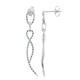 Boucles d'oreilles en argent et Diamant fantaisie