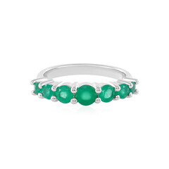 Bague en argent et Onyx vert