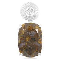Pendentif en argent et Quartz Dinosaure