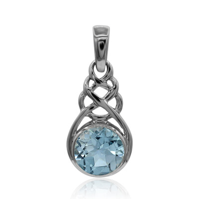 Pendentif en argent et Topaze bleu ciel